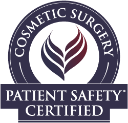 Patient safety certification badge. Breast reduction Seattle patients can rest assured they are in good hands with triple board-certified cosmetic surgeon Dr. Alex Sobel. Breast reduction Seattle procedures are performed in an accredited facility. 