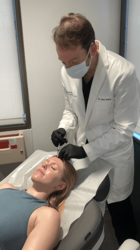 Dr. Alex Sobel performing Botox injections